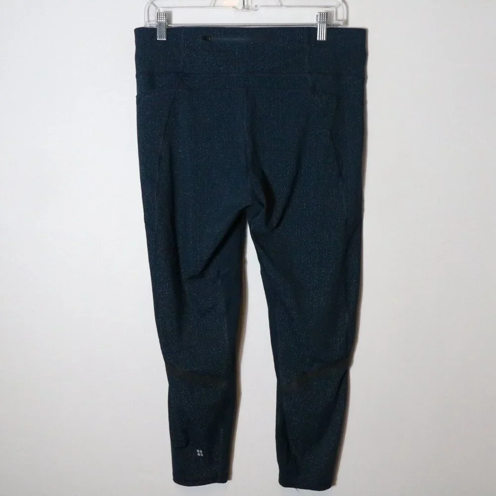 Sweaty Betty Womens Zero Gravity Legging Size XXL Glitter Blue Cropped High rise - Picture 7 of 8